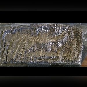 Express Sequin Crop Top Bandeau In Silver Sequins Perfect Way To Add Sparkle